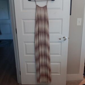 a new day Cream and Brown Maxi Dress